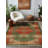 Greysi Collection Digital Print Cotton-Polyester Green Red Oriental Rug-698011071