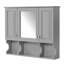 Armoire de salle de bain murale, armoire à miroir avec tablettes ouvertes
