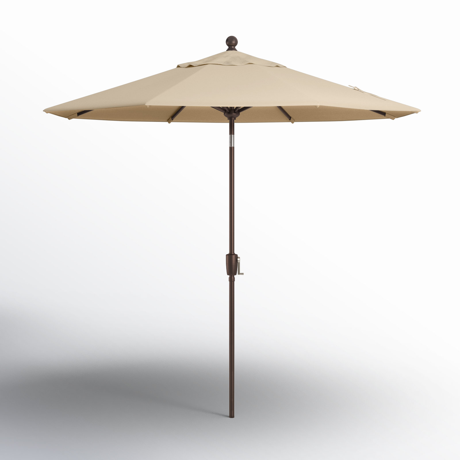 Launceston Market Umbrella, Antique Beige Solefin, Bronze, 96" H x 90" W x 90" D