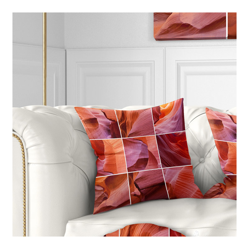 Coussin Antelope Canyon, Coussin décoratif, 16 po x 1 po