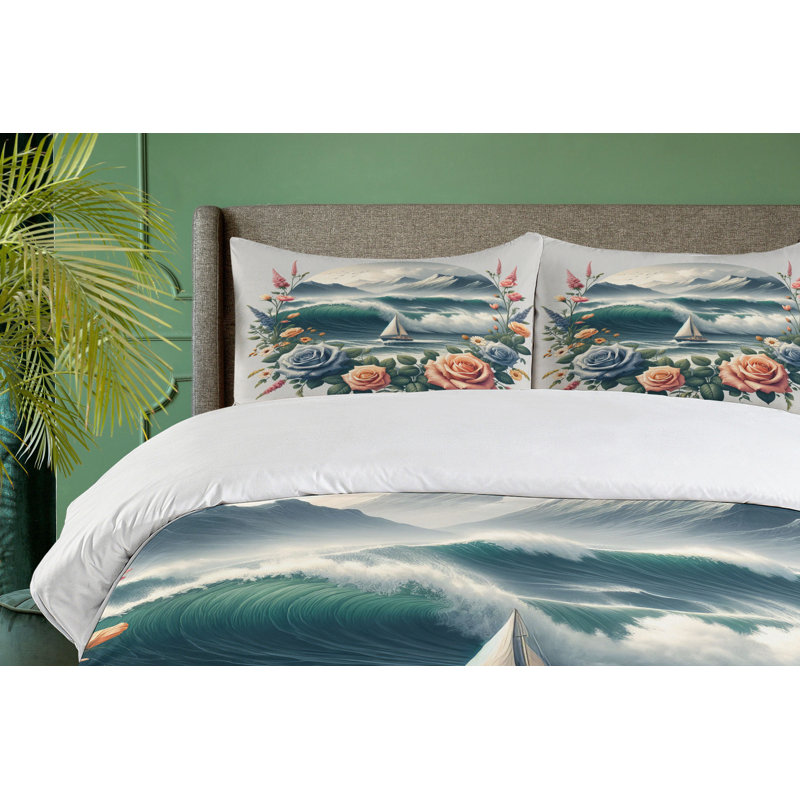 Nautical Duvet Cover, Queen Duvet Cover + 2 Standard Shams