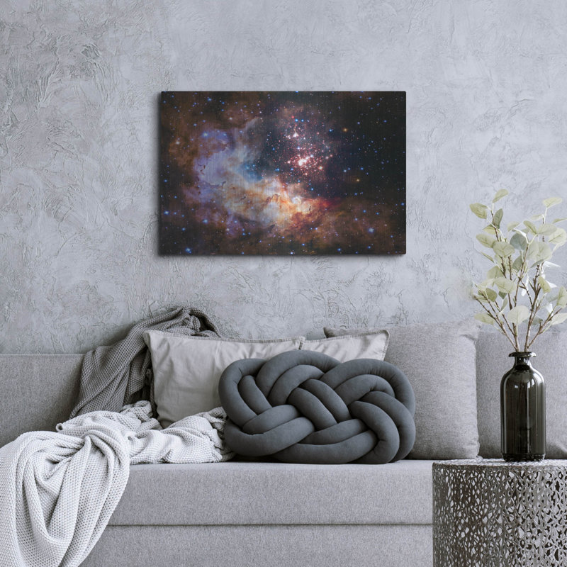 Télescope céleste Hubble, art mural en métal, H 24 po x l 36 po