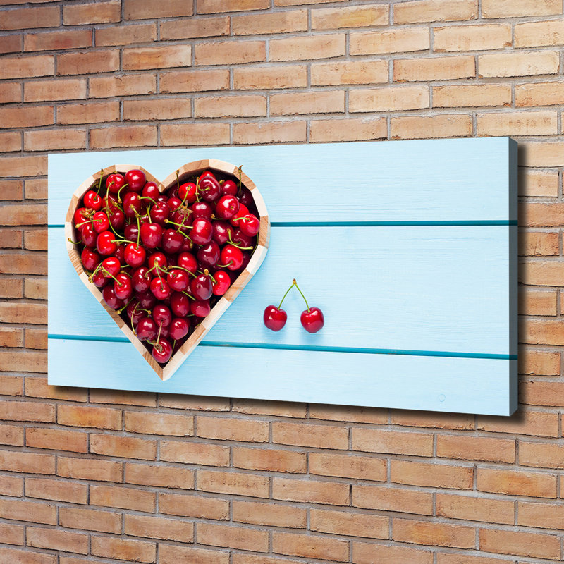 Heart From Cherry - Wrapped Canvas Print