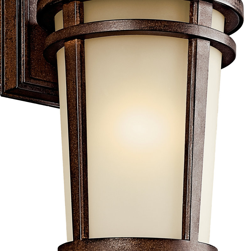 Lanterne murale d'extérieur en pierre brune 1 lumière Harvey, H 11,1 po x l 6 po x P 6,9 po / Incandescent