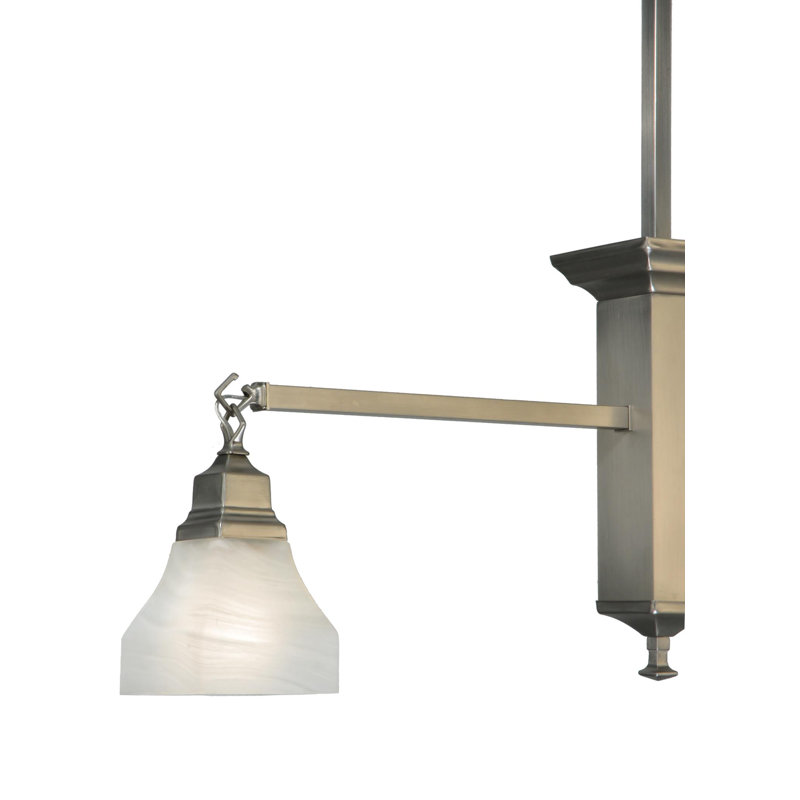 Brushed Nickel Glass Globe 2-Light Indoor/Outdoor Pendant