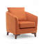 Upholstered Barrel Chair With Footstool-621097161