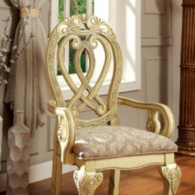 Chaise avec accoudoirs rembourrée Cardonaghy
