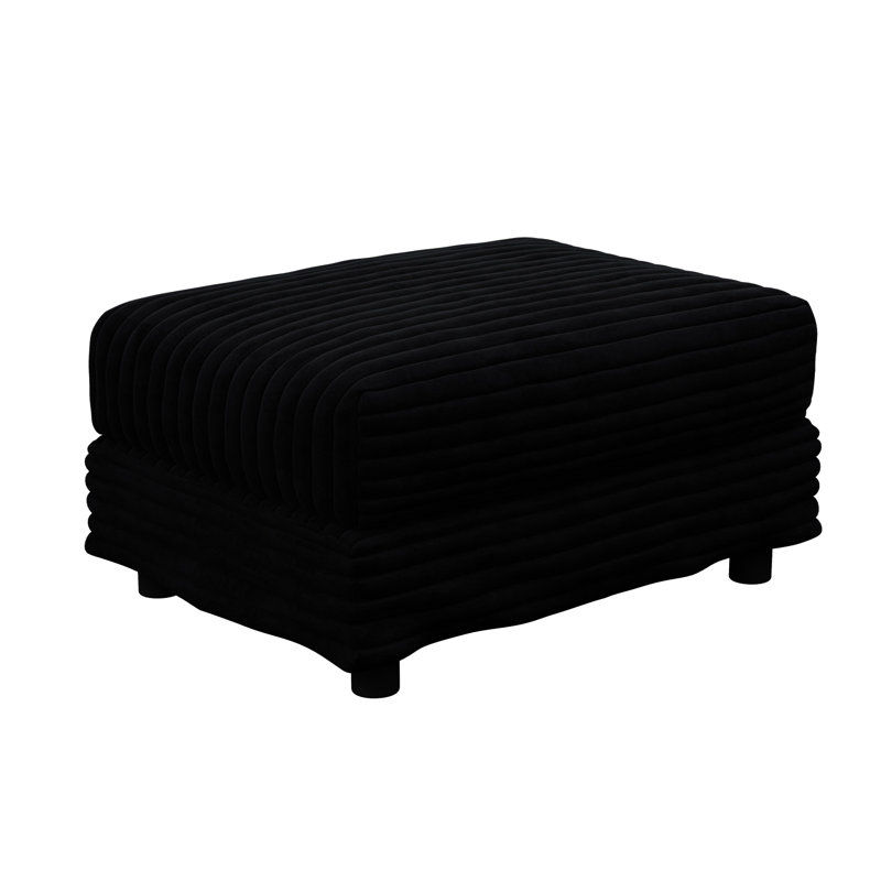 Repose-pieds moelleux en velours côtelé à combiner avec un canapé 2 places, un canapé 3 places et un canapé 4 places, convenant aux salons, appartements, bureaux