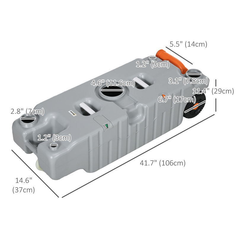Réservoir d'eau usée en plastique (19,8 gallons)