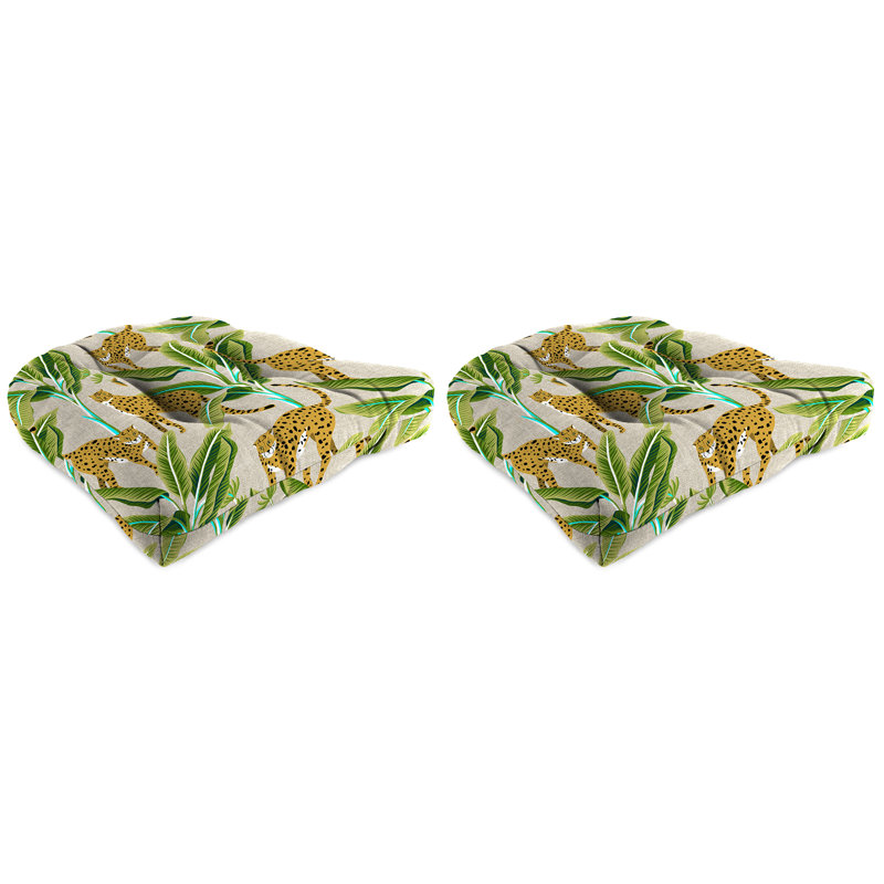 Outdoor Wicker Seat Cushion, Enzel Linen