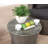 Dnyia All-Weather Outdoor Bistro Set with 2 Round Chairs And One 18"H Table With Glass Top