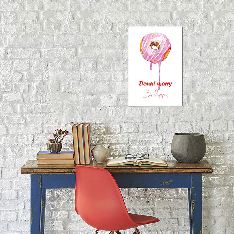 Donuts Single by Rongrong DeVoe - No Frame Print on Canvas, 66.04 cm H x 45.72 cm W x 3.175 cm D