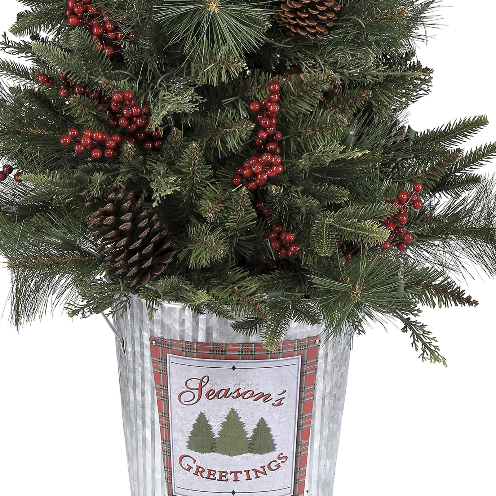 PVC Greenery Potted Berry Tabletop Tree