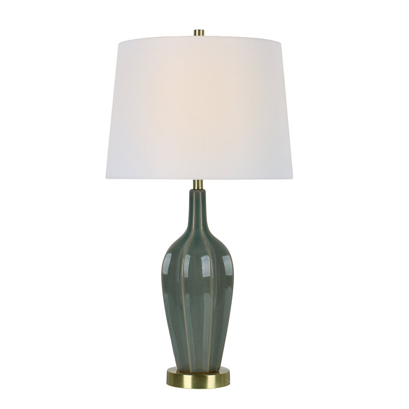 Jadeyn Ceramic Table Lamp, Green