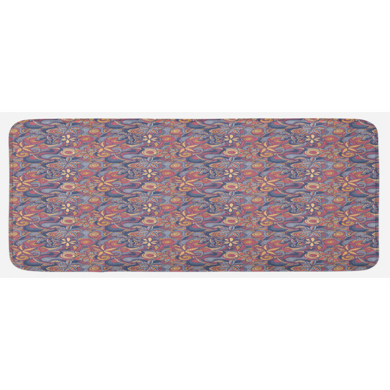 Cottage / Country Floral Synthetic Kitchen Mat