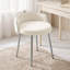Fauteuil de coiffeuse pivotant à 360 ° avec tabouret d'appoint à dossier bas pour salle de bain et salon, velours-483809684