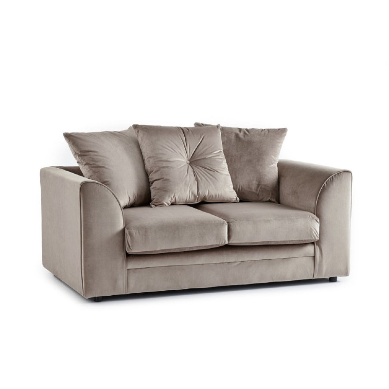 Devonte 2 Seater Velvet Sofa, Mink