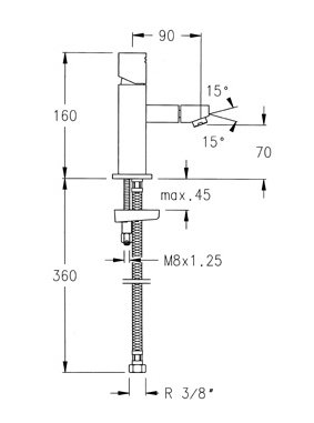 Shirl Single Handle Bidet Tap