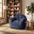 Navy Blue Faux Fur