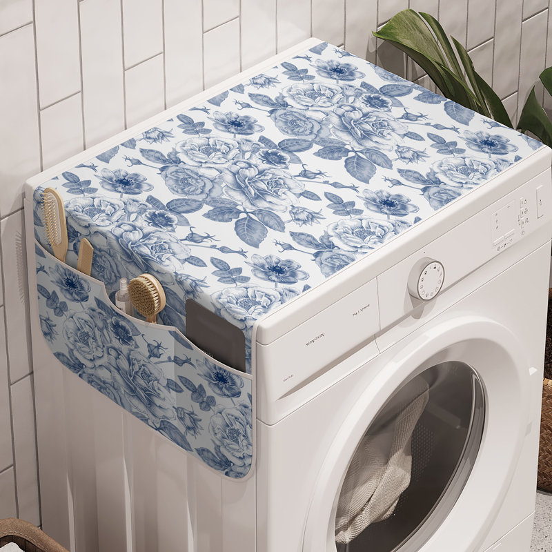 Ensemble de 2 paniers de rangement 47 "x 18,5" bleu et blanc East Urban Home Nostalgic