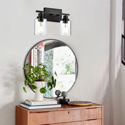 Bathroom Vanity Lights, E26 Modern Bathroom Light Fixtures With Clear Glass Shade, Mirror Kitchen Hallway Cabinet Living Room Sconces Wall Lights