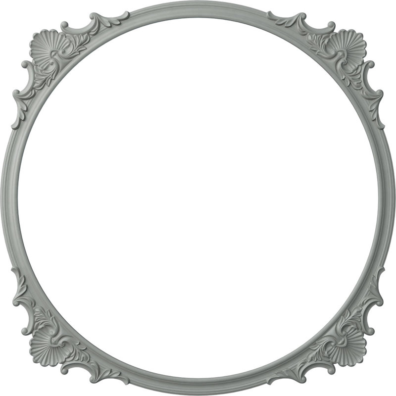 Ensemble d'anneaux de plafond coquille, H 77,625 po x l 77,625 po, Paquet de 4 (forme un cercle complet)