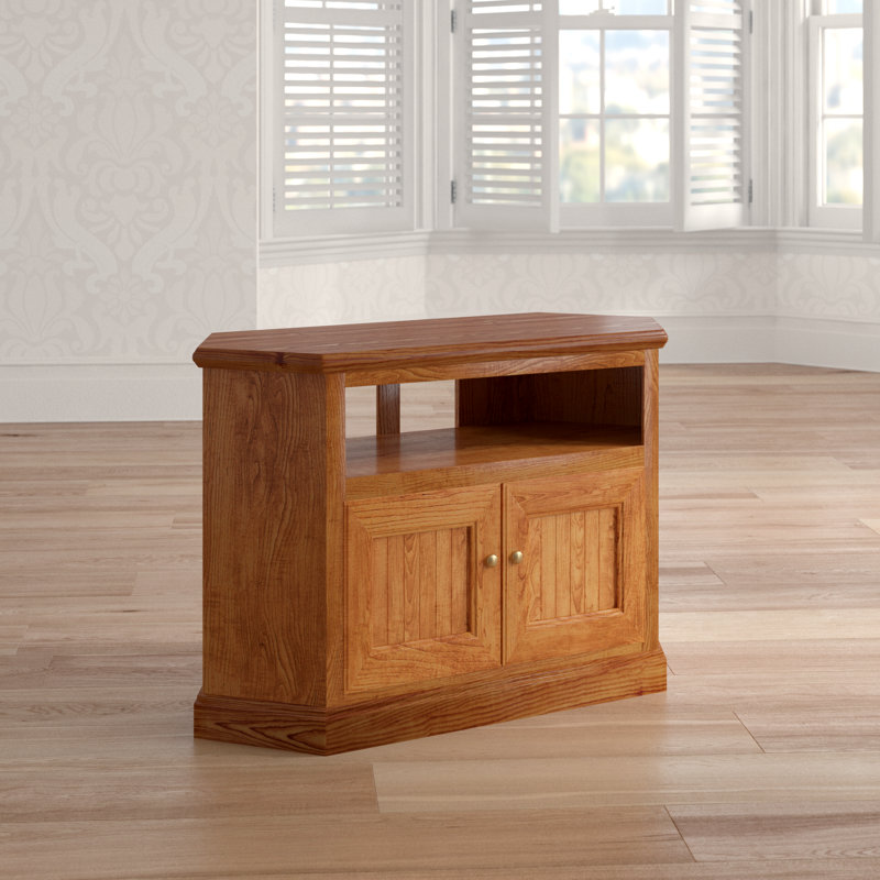 Didier Unfinished TV Stand for TVs up to 55", Light Oak,  27" H x 50" W x 17" D
