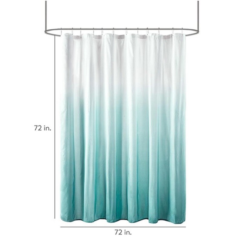 Gradient Colour Printed Bubble Gauze Shower Curtain