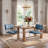 Marlow 19.3" H Mid-Century Modern Tufted Faux Leather Side Dining Chair with Steel Frame-353112191-375947237