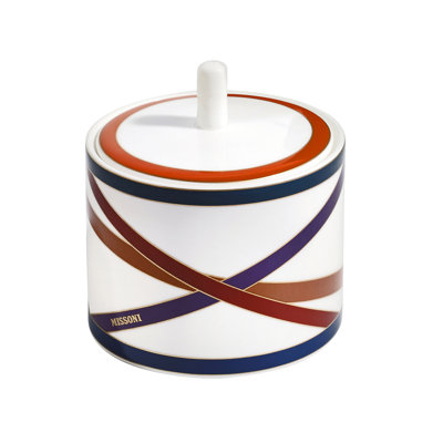 Sugar Pot NASTRI  Multicolor diam. 3.3 in, H 3.5 in