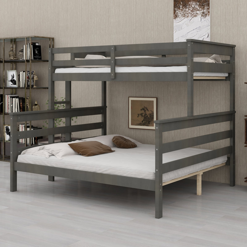 Lit superposé moderne avec échelle de sécurité, Grey