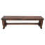 Banc long en bois massif rustique