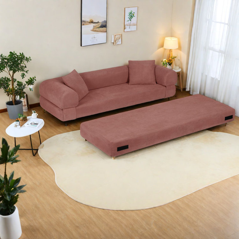Compression Sofas, 80 Inch Foam Corduroy Modern Sleeper for Home