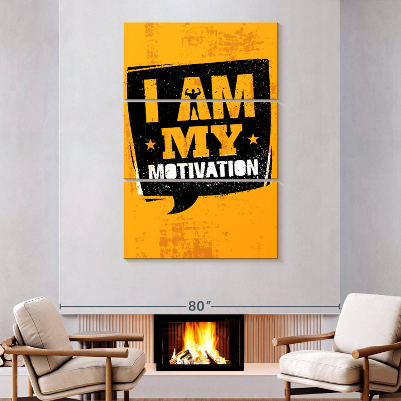 I Am My Motivation, typographie, H 74 po x l 48 po