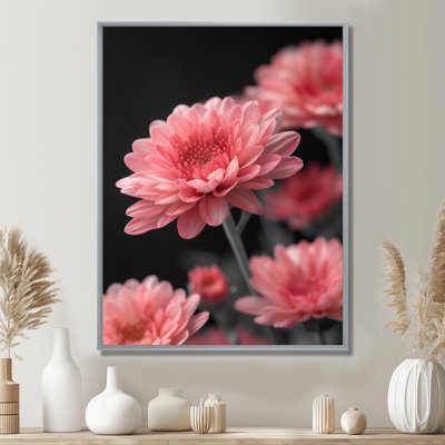  «Glamour rose monochrome photo de jardin de maman - décoration murale de maman