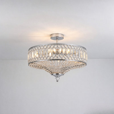 Jimal Crystal Semi Flush Mount