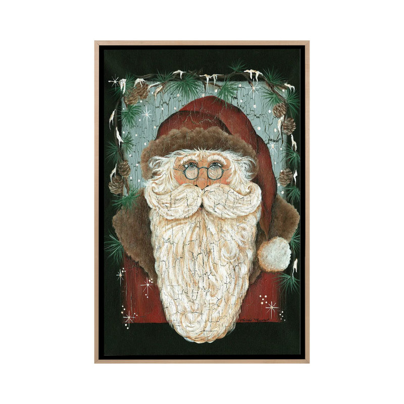 «Old World St. Nick», reproduction d'art sur toile encadrée, H 40 po x l 26 po, Impression encadrée sans passe-partout, Beige