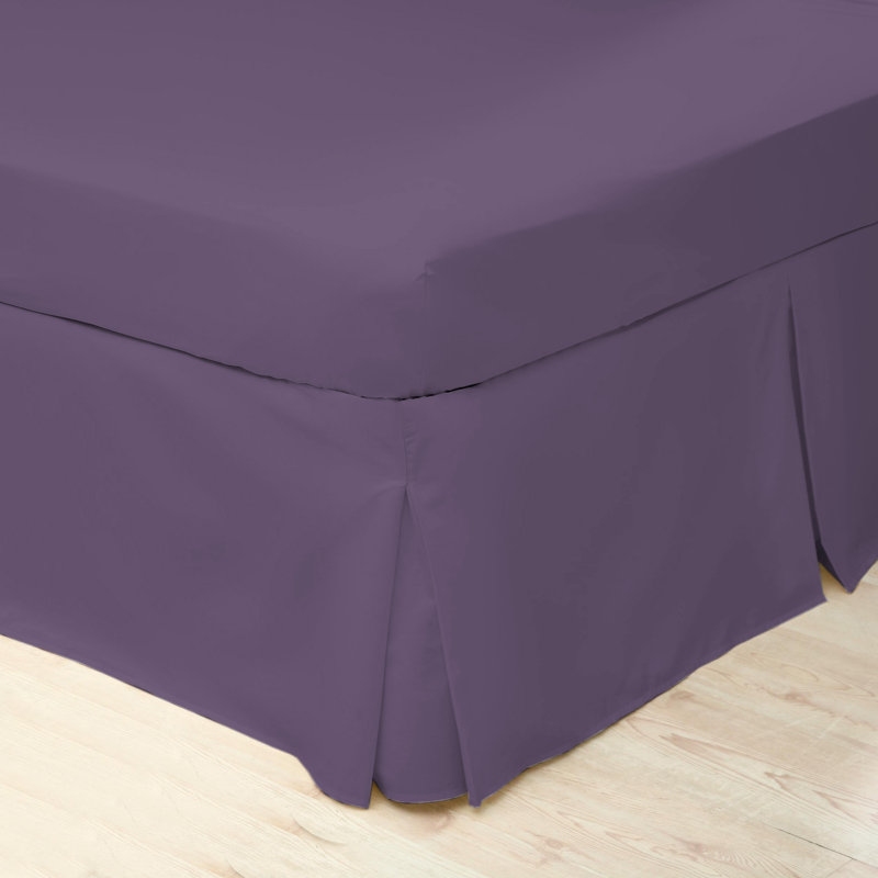 200 TC 50/50 Percale Polycotton Percale Fitted Sheet, Double (4'6), Mauve