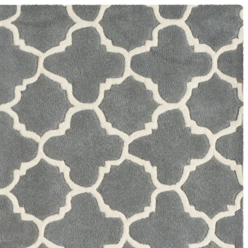 Teresita Chatham Hand Tufted Wool Geometric Rug, Round 7'