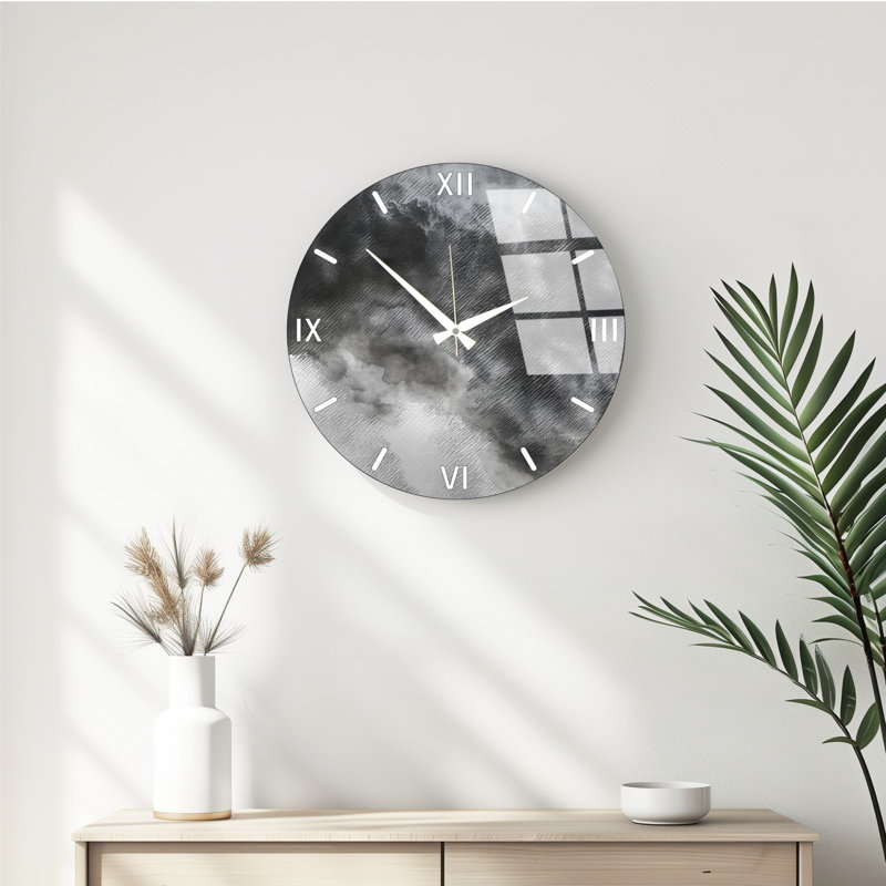 Horloge murale décorative en verre