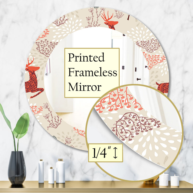Miroir mural Christmas Deers, H 31,5 po x l po