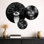Black and white Floral Woman portrait Photo I – Modern 3 Piece Metal Print Wall Art