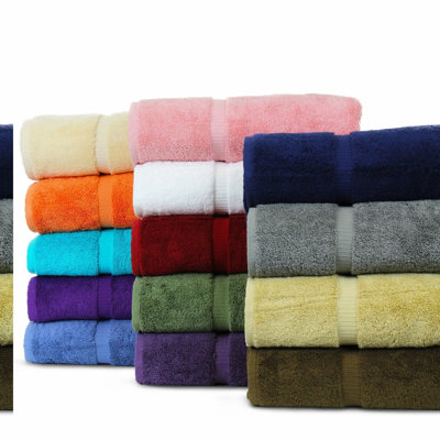 Turkish Bliss 700 GSM Eco-Friendly Quick-Dry Towel Set - Highly Absorbent, Soft, Dobby Border, Perfect for Bathroom, Gym, and Kitchen - Set of 12
