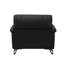 Fauteuil d'appoint en cuir fleur Markus