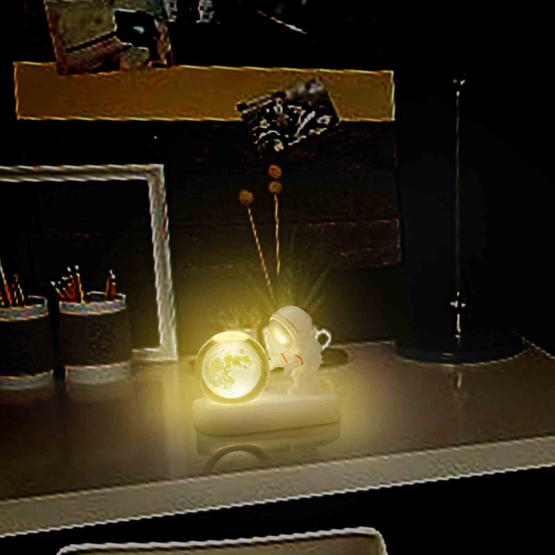 Boule de cristal planète lumineuse avec veilleuse à main Alimentation USB pour garder la lumière de chevet au chaud