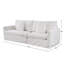 Canapé moderne de 93 po Aqua Aqua-105268600