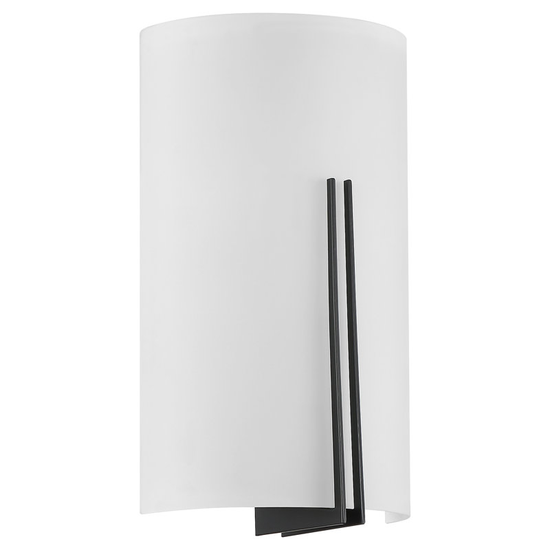 Plafonnier encastré haut 2 lumières Collazo, DEL intégrée, H 12,5 po x l 7,25 po x P 3,75 po, Noir mat