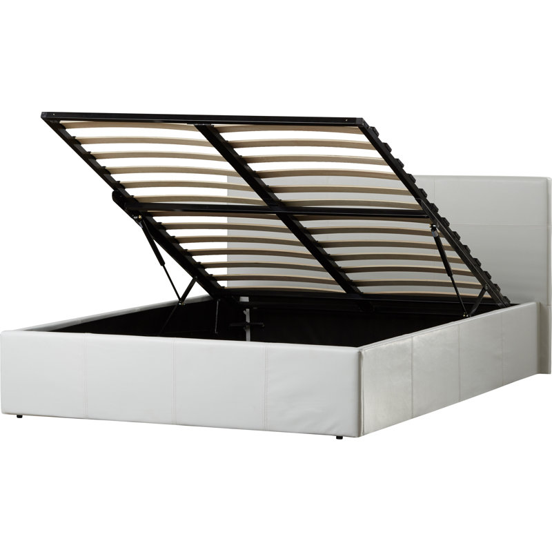 Beaird Upholstered Ottoman Storage Bed, Black, Double (4'6)