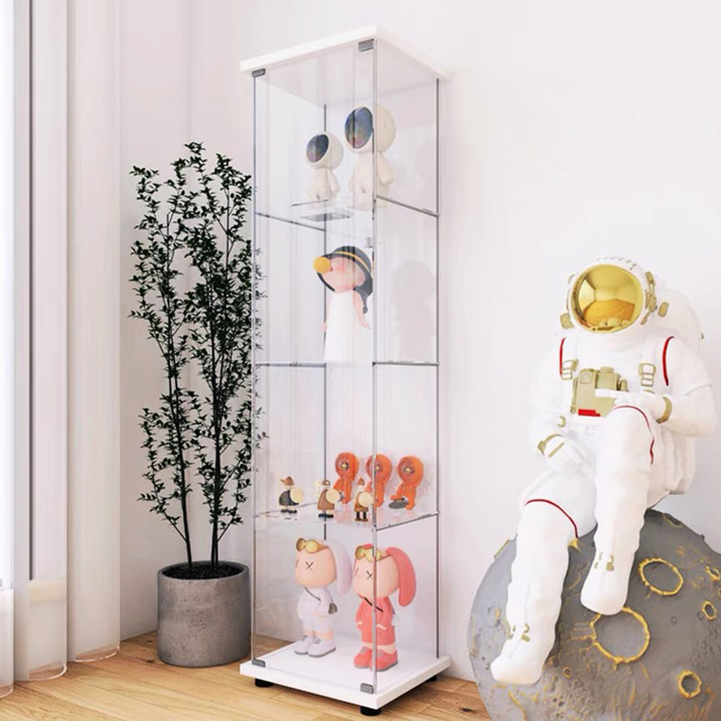 Vitrine en verre, vitrine avec 4 tablettes