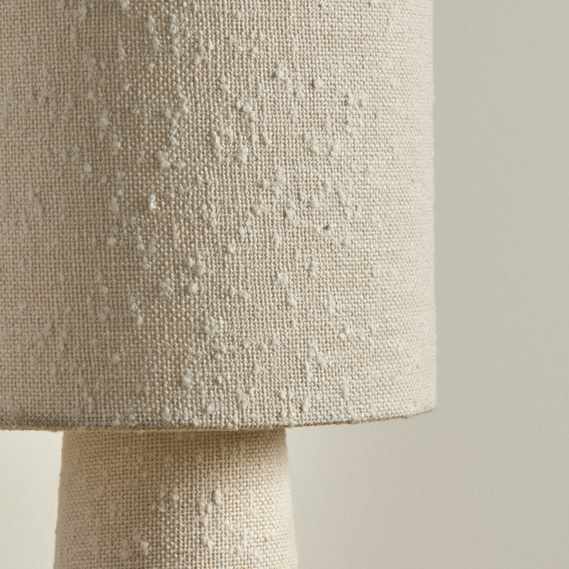 Dawnell 50cm Table Lamp, Ivory Boucle